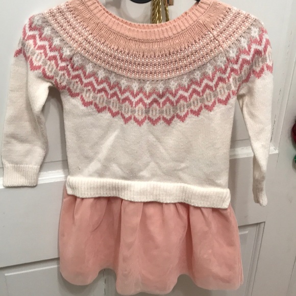 Fair Isles Sweater Dress with Tulle skirt